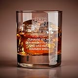Whiskey Glas mit Gravur (Name & Datum) I Rockiges Bar Design I Personalisiertes Whiskyglas für Männer & Barkeep