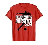 Regensburg Aufstieg Fussball Kicken Verein Fan Liga rot weiß T-S