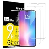NEW'C 3 Stück für Xiaomi Mi 9 für Panzerglas, Frei von Kratzern, 9H Härte, HD Displayschutzfolie, 0.33mm Ultra-klar, Ultrabeständig