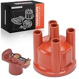 Frankberg Zündverteilerkappe Verteilerkappe Kompatibel mit Pickup 1989-1990 NSU Yugo Distributor Cap RED L4 1.2L 1.3L 1.6L 1.8L 2.0L Replace# 00608013060000