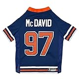 Pets First NHLPA Connor McDavid Mesh Jersey für Hunde & Katzen Edmonton Oilers McJesus-97 Hundetrikot Größe XL Lizenziertes Hundetrikot mit Ihrem Lieblings-Hockey-Teamsp