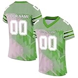 Generisch Personalisiert Rugby Trikot Herren Sporthemden Individuelles Fußball Trikot Schnelltrocknend American Football Trikot Atmungsaktiv T-Shirt Kurzarm Trikot Männer Damen Black Friday Angeb