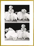 1art1 Marilyn Monroe Poster Kunstdruck Bild und Kunststoff-Rahmen - Ballerina Foto-Serie (80 x 60cm)