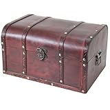 HMF 6406-135 Schatztruhe aus Holz | 35 x 25 x 20 cm | Groß | Portug