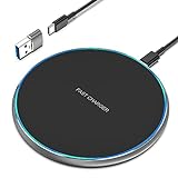 Wireless Charger, 15W Induktive Ladestation, Kabellos Ladestation für iPhone 14 Pro max/14/13/12/11/XS/X/XR, Samsung Galaxy S22/S20/S10/Note 20/10, AirPods/Galaxy Buds, Huawei,Xiaomi -G