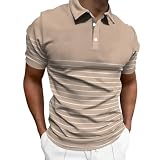 Herren Poloshirt Kurzarm Mit Knopfleiste, Sommer Polo Shirt Men's Mit Aufdruck Leicht Regular Fit Lässige Polohemd Tops Bunt Große Größen Oberteile Funktions Poloshirt Herren Kurzarm Atmungsak