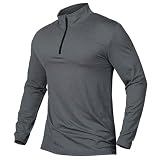 Herren-Sommer-T-Shirt mit Viertelreißverschluss, langärmelig, niedlich, lässig, trendig, aktiv, lockere Passform, 1/4-Reißverschluss, Basic-T-Shirts, Sport-T-Shirts, T-Shirt für Herren, GY2, XL