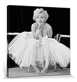 1art1 Marilyn Monroe Poster Ballerina Bilder Leinwand-Bild Auf Keilrahmen | XXL-Wandbild Poster Kunstdruck Als Leinwandbild 40x40