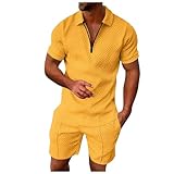 Männlicher lässiger gestreifter zweiteiliger mit Reißverschluss, kurzen Ärmeln, Top, Bluse, Kordelzug, Tasche, kurzes Set Herren Weste Stretch Westen Jung