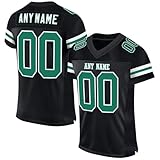 Personalisiert American Football Spieltrikots mit Name Nummer Personalisierte Trikot T-Shirt für Kinder Erwachsene Junge Mädchen Herren D