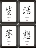 LEBE DEINEN TRAUM - China - Japan Kanji Kalligrafie Schrift Zeichen Bilderset Asiatsche Dek