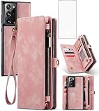 Asuwish Schutzhülle für Samsung Galaxy Note 20 Ultra Glaxay Note20 Plus 5G, Reißverschluss, Brieftaschenhülle mit Displayschutzfolie und Kartenhalter, Handy-Gaxaly Notes 20Ultra Note20+ U + 20+ Twenty