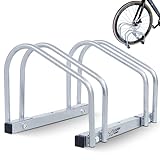 CCLIFE Fahrradständer Boden für 2 Fahrräder mit Reifenbreiten bis 55 mm Eisen Fahrradhalter 40 x 32 x 26