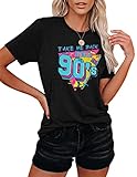 80s Baby 90s Made Me Shirt Damen Vintage Batik 90er Jahre Shirts Lässiges Retro 80er Jahre Nostalgie Shirt Ob