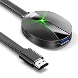 AIMIBO 4K Wireless Display Adapter, 3 Mirroring Way - Direkt, DLNA, kabelgebundener Sync-Bildschirm, 2,4G 5G @60Hz HDMI Wireless Dongle für i*OS Android Windows macOS auf TV Monitor Projektor Airplay