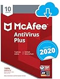 McAfee AntiVirus Plus 2024 | 10 Geräte | Virenschutz- und Internet-Sicherheitssoftware | Windows/Mac/Android/iOS | 1-Jahres-Abonnement | Download-C