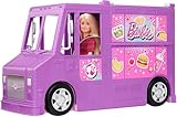 Barbie You Can Be Anything Series, Fresh 'n' Fun Food Truck, lila Food Truck mit 30 Zubehörteilen, Puppen, Geschenk für Kinder, Spielzeug ab 3 Jahre,GMW07