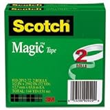 Großhandel von Fall von 15–3 m Scotch unsichtbar Magic tape-magic Klebeband, 7,6 cm Core, 1/5,1 x 6.583,7 cm 2/Pk, transp