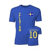 Zlatan Ibrahimovic Sweden Flag T-Shirt (Blue)