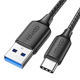 RAVIAD USB C Kabel 1M, USB C Ladekabel, USB 3.0 & QC 3.0 Schnellladekabel USB C Ladekabel, Datenkabel USB-C Kompatibel für iPhone 16 15 Pro Max, Galaxy S25 S24 S23 S22 S21 Note 10, Huawei P60-Schw