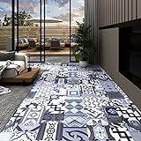 GuyAna PVC-Laminat-Dielen Selbstklebend PVC Bodenbelag Selbstklebend Laminatboden Bodenaufkleber 5,11 m² Buntes M