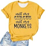 Damen Rundhals Tee mit Druck Modische Print Tops für Freizeit Lässiges Alltagsshirt Elegantes Basic Oberteil Trendy Streetwear T-Shirt Fashion Vielseitiges Women Top