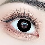 Farbige Kontaktlinsen(Weiche farbige Kontaktlinsen ohne Stärke) inkl. Kontaktlinsenbehälter & Pinzette, 1 Paar, für 1 Monate, Rot, Karneval, Fasching, Halloween (gelb)