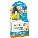 ARDAP Spot On - Zecken & Milbenschutz für Ziervögel & Brieftauben - Natürlicher Wirkstoff - Bis zu 12 Wochen nachhaltiger Lang
