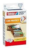 tesa Insect Stop SUN PROTECT Fliegengitter für Dachfenster - Insektenschutz mit Blend- & Sonnenschutz für Dach-Fenster - Fliegen Netz 120 cm x 140