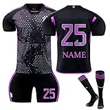 MILEQI Personalised 23 24 Bayern Football Jersey for Children and Adults Football Shorts with Free Name Number Football Jersey