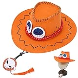 Portgas·D· Ace Hüte Western Cowboyhut für One Piece Theme Party Accessories Kostümzubehö für Kinder Birthday Party Favor Unisex Hat for Men W