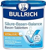 Bullrich Säure-Basen-Balance Basentabletten 450 Stück | Mit Zink für einen ausgeglichenen Säure-Basen-Haushalt | Vegan | Inkl. 24 pH-T