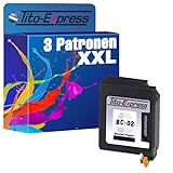 Tito-Express PlatinumSerie 3 Patronen kompatibel mit Canon BC-02 BC02 Black für BJ 10 E EX SX V 15 V 20 EX 200 E EX JC JS 210 220 JC JS 230 Fax BJ 5 190