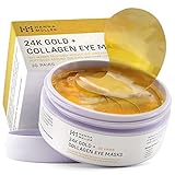 Augenpflaster für geschwollene Augen, 24k Gold Augenmasken mit Kollagen und Schneckenpeptiden, hilft dunkle Augenringe zu reduzieren, Schwellungen und feuchtigkeitsspendende Augenpflaster Gel, 30