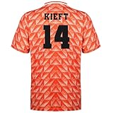 EK 88 Fußballtrikot Kieft - Niederländische Nationalmannschaft - Orange - Kinder und Erwachsene - Jungen - Fußball Trikot - Fussball Geschenke - Sport t Shirt - Sportbekleidung - Größe 128