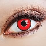 aricona Kontaktlinsen - rote Kontaktlinsen Halloween - farbige Kontaktlinsen ohne Stärke für Halloween & Kostüm-Party