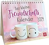 Mini-Kalender 2024: Der kleine Freundschaftskalender: Kleiner Tischkalender zum Aufstellen mit Monatskalendarium und Platz für N