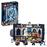 LEGO 76411 Harry Potter Hausbanner Ravenclaw, Hogwarts Wappen, Schloss Gemeinschaftsraum Spielzeug oder Wanddisplay mit Luna Lovegood Minifigur, Sammel-Reisespielzeug