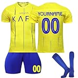 Personalised Football Jersey for Children 2024 2025 Boy Football Jersey Set Shirt Shorts and Socks Sports Suit Football Jersey Set with DIY Number Name Trikot Selbst Gestalten Fußb
