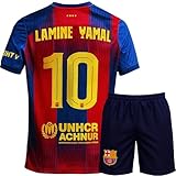 IHIMI Yamal #10 Trikot Kinder 2026 – Fan Trikot mit Shorts – Barcelona Heim Design – Neu Saison Fußball Set – Jugendgrößen 152