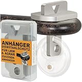 PRODUDA Anhängerschloss Diebstahlschutz Diebstahlsicherung für LKW Anhänger Zugöse 40mm bis 50mm Edelstahl zusammensteckbar mit Staubox - ohne S