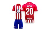Fußballtrikot und Hose von Witsel, hochwertiges Sport-Set für Fans und Spieler, Rot und Blau, M