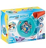 PLAYMOBIL 1.2.3 Aqua 70636 Wasserwirbelrad mit Babyhai, Badewannenspielzeug für Kleinkinder, Mit schwimmfähigem Hai, Erstes Spielzeug für Kinder ab 1,5 J