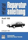 Audi 100 ab 1983: 1,9 Liter-Vergasermotor, 2,2 Liter-Fünfzylinder-Motor m. Kraftstoffeinspritzung. CC, CS, CD (Reparaturanleitungen)