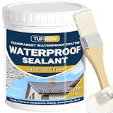 Transparenter Wasserdichter Beschichtungsmittel 1KG, TUFINEIN Wasserdichte Isolier-Dichtstoff-Emulsion Leck Wasserdichter Universalabdichtung Unsichtbare, Innen und Außen Dichtmasse W