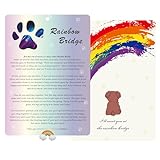 Beileidskarte für Hunde, Regenbogenbrücke, Gedicht, Beileidskarte für Haustierverlust, Beileidskarte für Hunde, Beileidskarte, Haustier-Gedenkgeschenke, Hundetod Trauergeschenk
