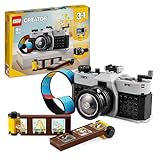 LEGO Creator 3in1 Retro Kamera Spielzeug mit 3 Modellen für Mädchen und Jungen, Büro- und Zimmer-Deko, Baue um in Fernseher oder Videokamera, Geschenk für kleine Fotografen ab 8 Jahren 31147