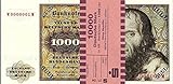*** 10 x 1000 DM, Deutsche Mark, Geldscheine 1980, mit Banderole - Reproduktion ***