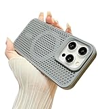 XGMTHBDD iPhone Pro Hülle13 14 15 16 Wärmedissipation Mesh Ladekoffer Für Plus 13 12 11 Max Atmungsfreie Abdeckung-neues Grau-fü