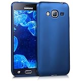 kwmobile Case kompatibel mit Samsung Galaxy J3 (2016) DUOS Hülle - Schutzhülle aus Silikon metallisch schimmernd - Handyhülle Metallic B